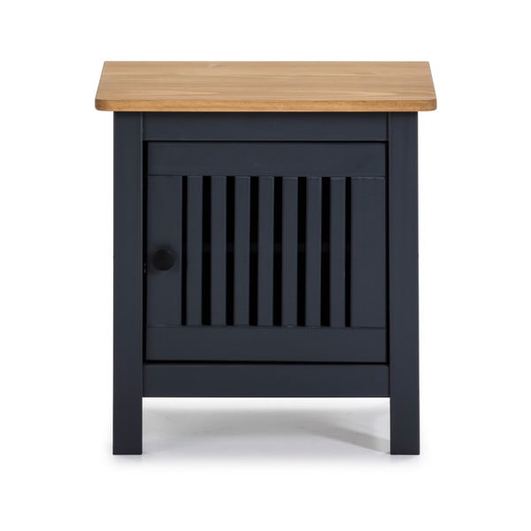 Noptieră din lemn Marckeric Bruna, gri-image-2