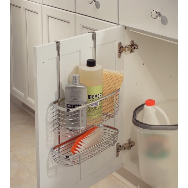 Coșuleț metalic pentru ușă iDesign Axis Double Basket-image-1