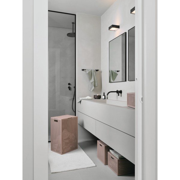 Coș de rufe roz prăfuit din plastic reciclat 60 l Kaya – Curver-image-1