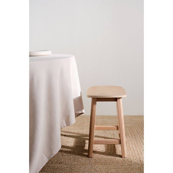 Scaun tip taburet în culoare naturală din lemn de stejar Selene – Jotex-image-1