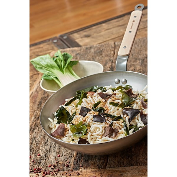 Tigaie WOK din oțel de Buyer B Bois, ø 28 cm-image-1