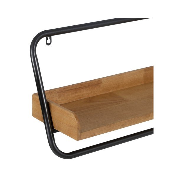 Raft în culoare naturală din lemn de arbore de cauciuc 120 cm – Ixia-image-2