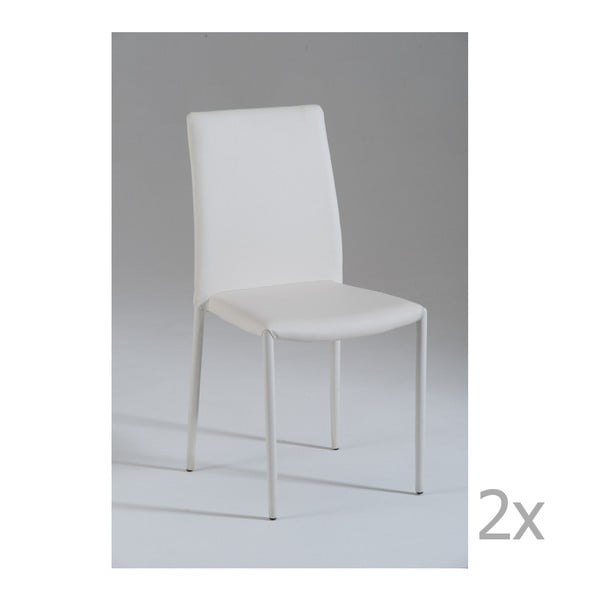 Set 2 scaune Castagnetti Faux, alb