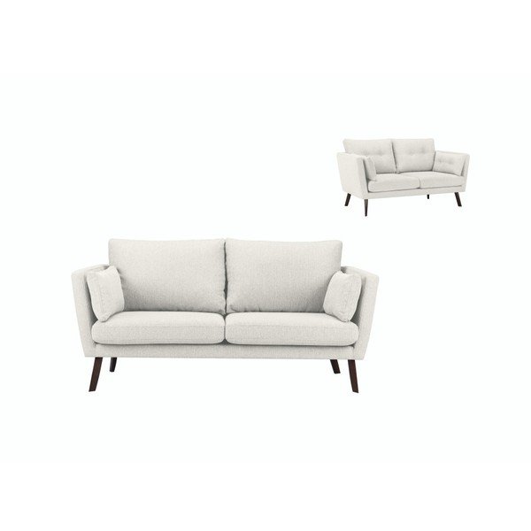Canapea cu 3 locuri Mazzini Sofas Elena, bej deschis-image-1