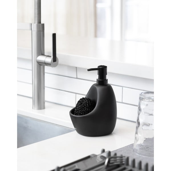 Dozator de săpun lichid negru din ceramică 590 ml Joey – Umbra-image-2