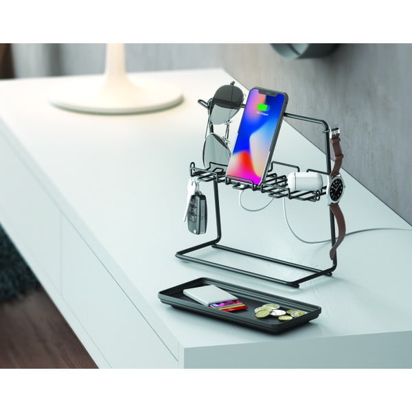 Organizator de birou Metaltex My Pocket, negru-image-1