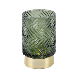 Decorațiune luminoasă din sticlă cu LED PT LIVING Zig Zag, verde