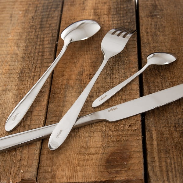 Tacâmuri argintii din oțel inoxidabil 24 buc. Mirror – Orion-image-3