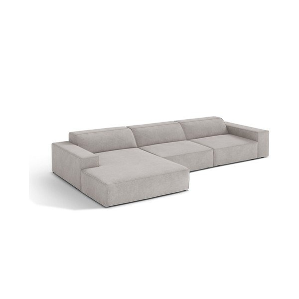 Colțar modular gri deschis (cu colț pe partea stângă/cu șezlong) Jodie – Micadoni 