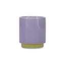 Ceașcă verde/mov din gresie ceramică 130 ml Duo – ONA
