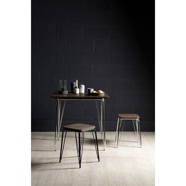 Masă de dining din lemn de ulm ø 80 cm District – Premier Housewares-image-3