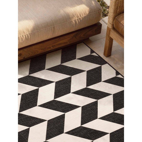 Covor pentru exterior și interior negru/crem 120x170 cm Haringey Terrick – Ted Baker-image-3