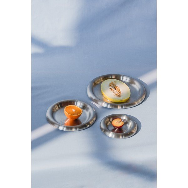 Farfurii argintii 2 buc. din oțel inoxidabil ø 28 cm Roto – noo.ma-image-3