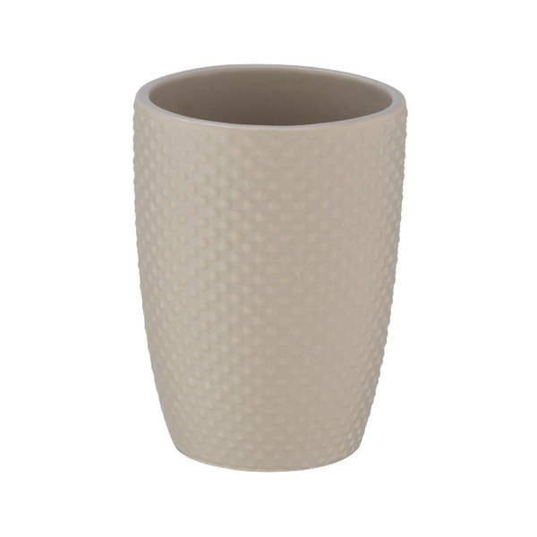 Suport din ceramică pentru periuțele de dinți Wenko Punto, maro deschis-image-1