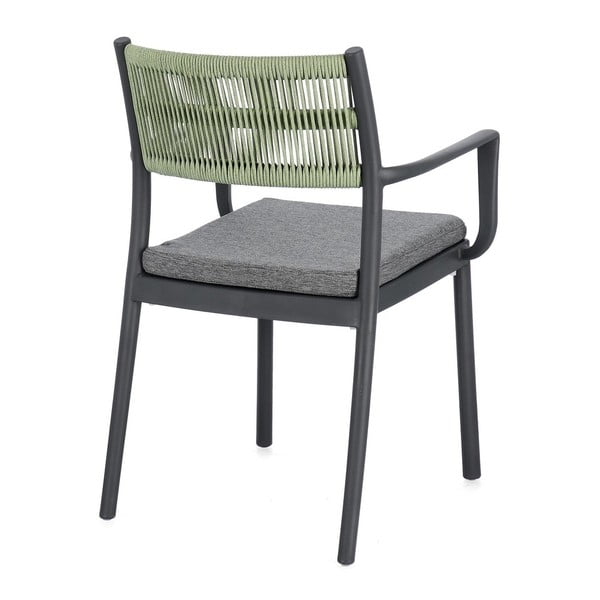 Scaune de grădină gri 4 buc. din plastic Alvin   – Bizzotto-image-4