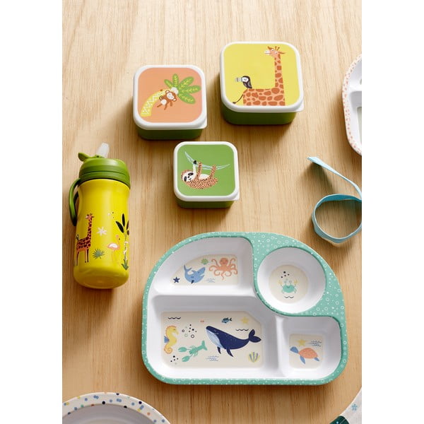 Farfurie albă pentru copii 27x21 cm Ocean - Ladelle-image-1