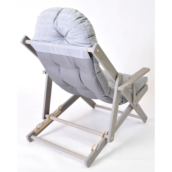 Șezlong de grădină gri din lemn pliabil Borneo – Rojaplast-image-2