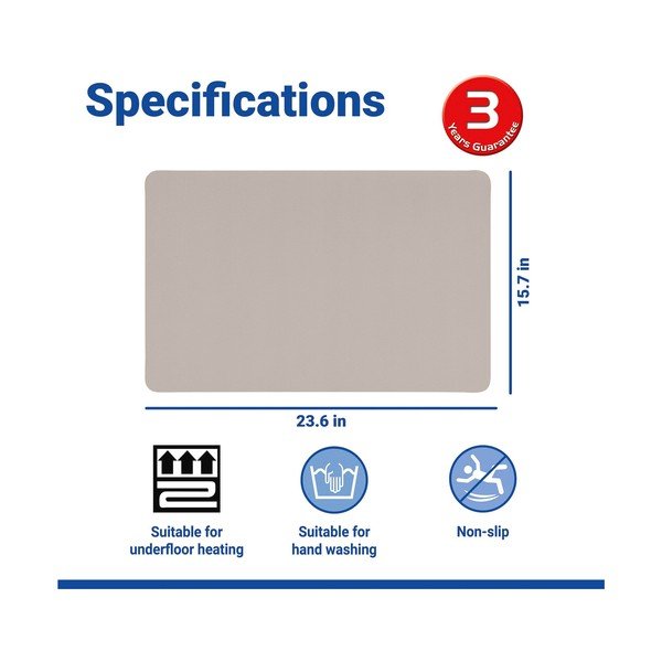 Covoraș de baie bej din material textil 40x60 cm Ecru – Wenko-image-3