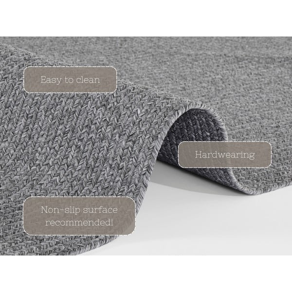 Covor gri de exterior  200x80 cm - NORTHRUGS-image-4