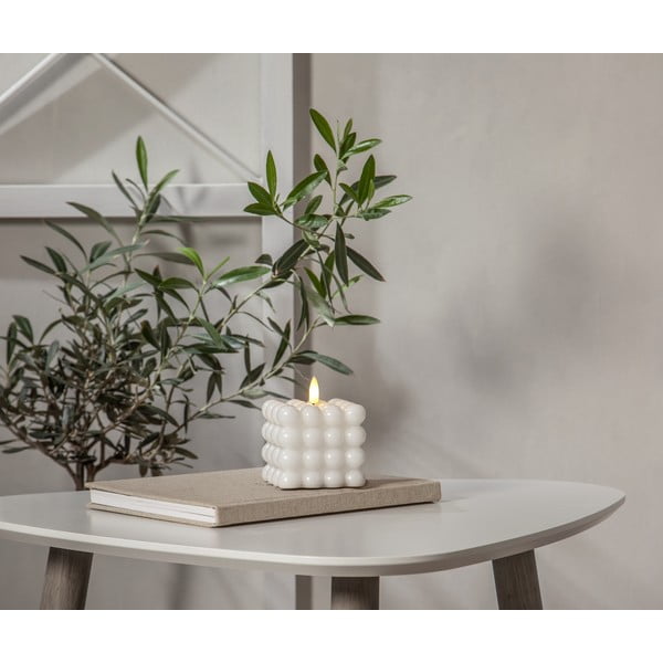 Lumânare LED din ceară albă Star Trading Flamme Dot, înălțime 9,5 cm-image-2