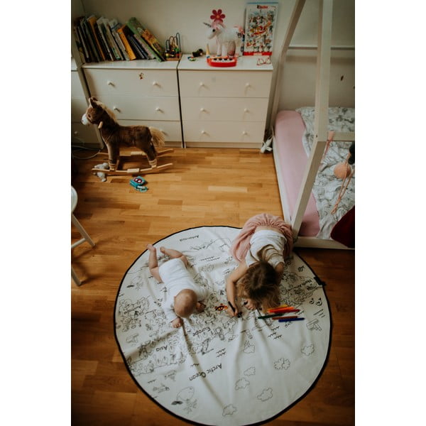 Set covor și markere pentru textile Butter Kings Field Full of Animals, ø 130 cm-image-4