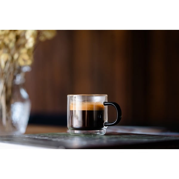 Căni 2 buc. pentru espresso din sticlă 80 ml Carbon – Vialli Design-image-4