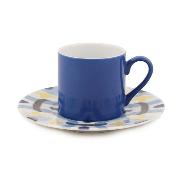 Set 4 cești cu farfurioară Kütahya Porselen Geometric, 90 ml-image-4