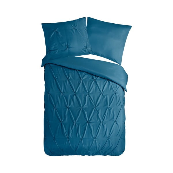 Lenjerie de pat albastru petrol din microfibră pentru pat de o persoană/extinsă 140x220 cm Pure Elegance – Good Morning