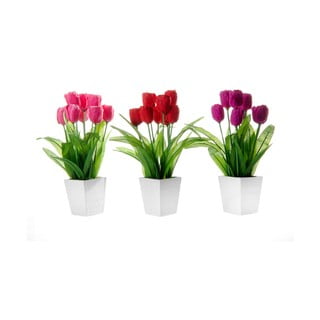 Set 3 flori artificiale în ghiveci Unimasa Tulip