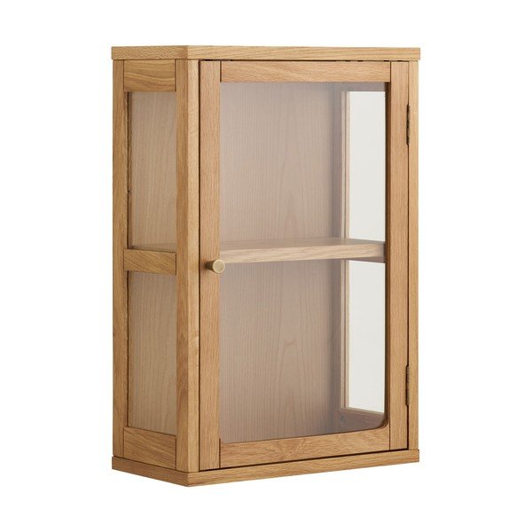 Vitrină în culoare naturală suspendată 40x60x20 cm Zamora – House Nordic-image-2