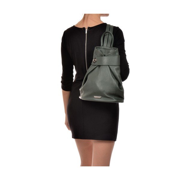 Rucsac din piele Anna Luchini, verde-image-2