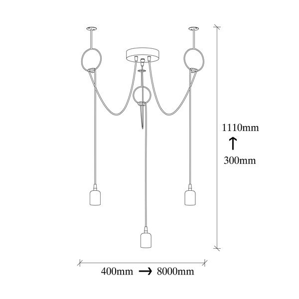 Lustră Opviq lights Sirin, negru-image-3