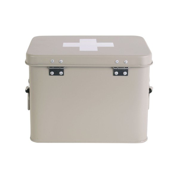 Trusă de prim ajutor din metal PT LIVING Medicină, lățime 21,5 cm, bej-image-4