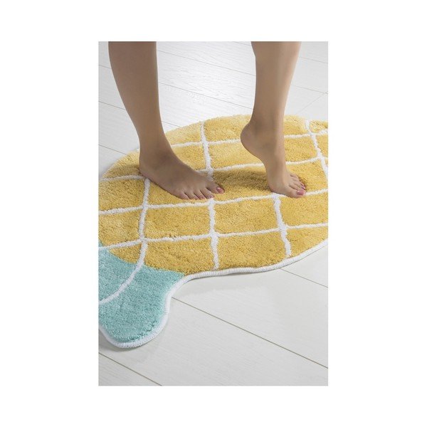 Covor baie Russmo Ananas, 100 x 60 cm, galben-image-2