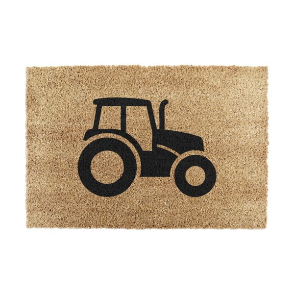 Covoraș de intrare din fibre de nucă de cocos 40x60 cm Tractor – Artsy Doormats