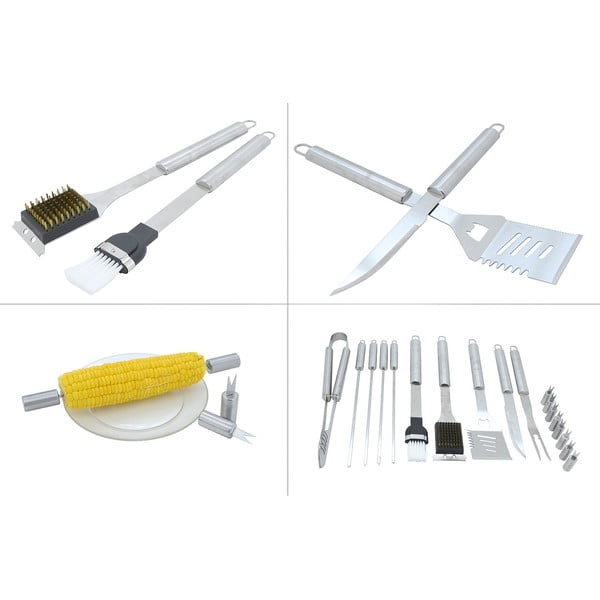 Set 18 ustensile de grătar cu servietă Alu - Cattara -image-2