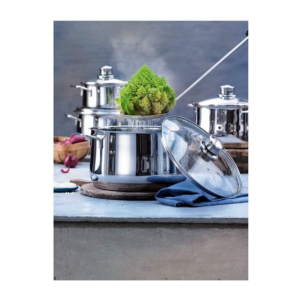 Set 5 oale din oțel inoxidabil cu capac WMF Cromargan® Diadem Plus-image-1