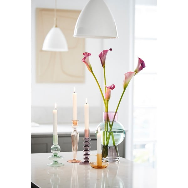 Sfeșnic din sticlă Bahne & CO, roz-image-2