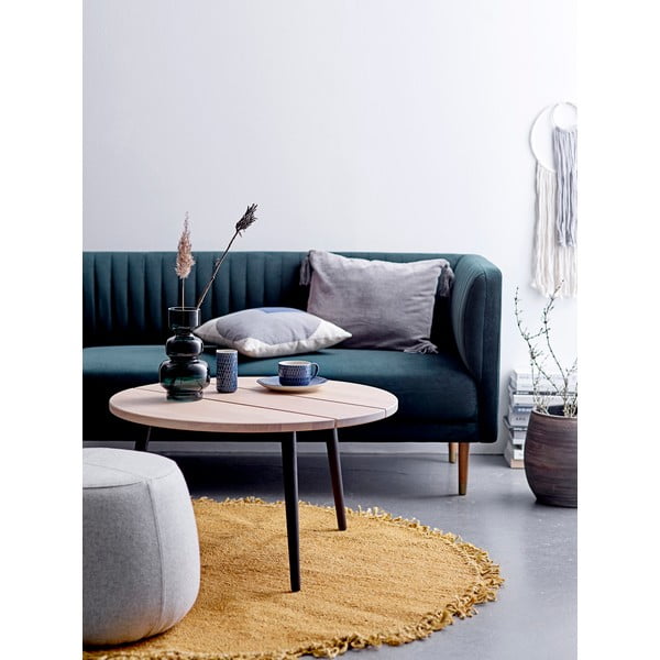 Covor din iută Bloomingville Sun, ⌀ 150 cm, galben-image-1