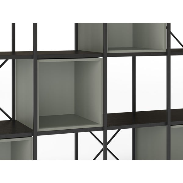 Bibliotecă verde/neagră 140x179 cm Anya – Marckeric-image-4