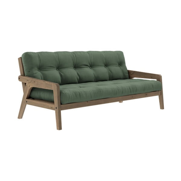 Canapea verde extensibilă 204 cm Grab - Karup Design-image-3