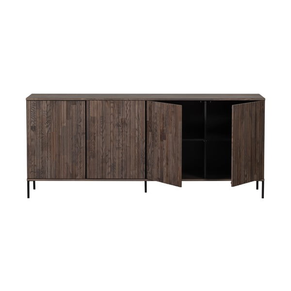 Comodă maro cu aspect de lemn de frasin 200x85x44 cm Gravure – WOOOD-image-1