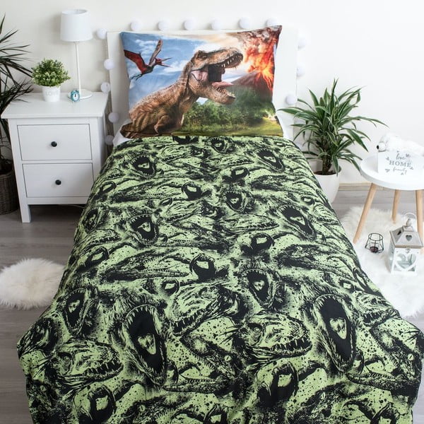 Lenjerie de pat pentru copii din bumbac pentru pat de o persoană 140x200 cm Jurassic World "Volcano" – Jerry Fabrics-image-2