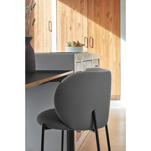 Set de scaune de sufragerie gri închis 2 buc. tapițat Mogi – Teulat-image-1