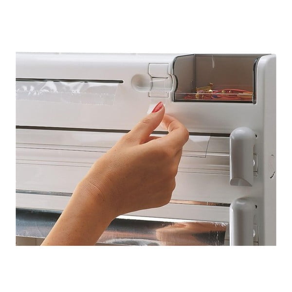 Dispenser pentru prosoape de bucătărie din hârtie și folie de aluminiu alb de montat pe perete din plastic Parat – LEIFHEIT-image-3