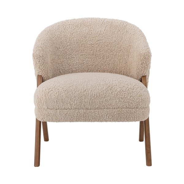 Fotoliu bej cu tapițerie din țesătură bouclé Camino – Bloomingville-image-4