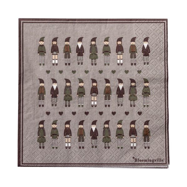 Șervețele 20 buc. din hârtie 33x33 cm Niklaus – Bloomingville