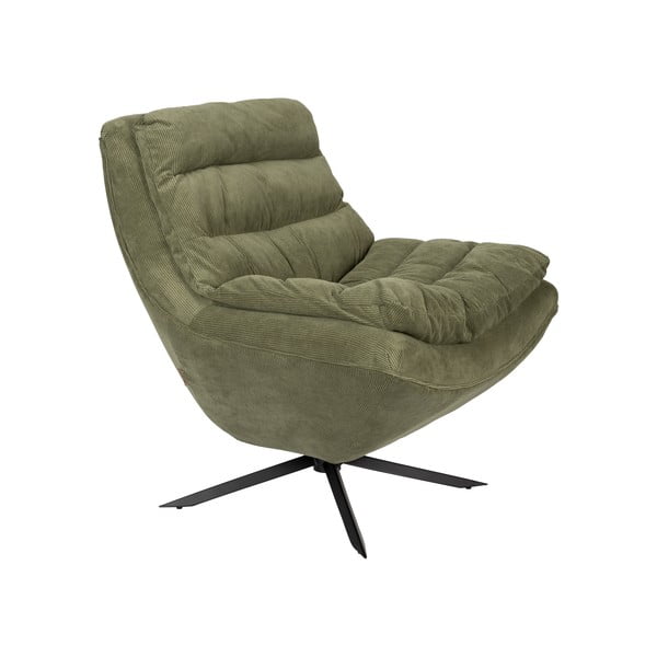 Fotoliu verde cu tapițerie din catifea Vince – Dutchbone