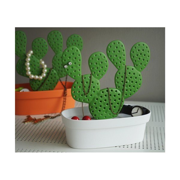 Suport pentru bijuterii Qualy&CO Caccessories, alb-verde-image-1