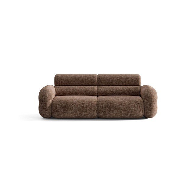 Canapea maro cu tapițerie din chenille 220 cm Neo – Micadoni -image-1